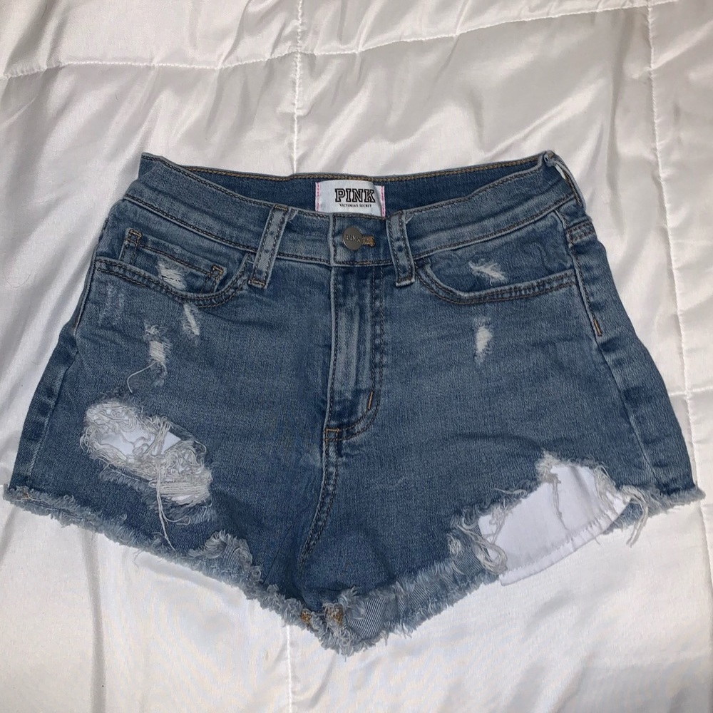 Pink VS jean shorts